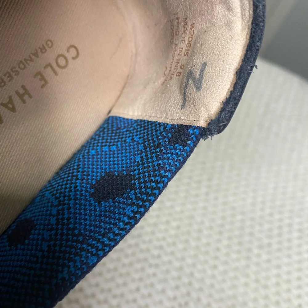Cole Haan Cloudfeel Stitchlite Knit Espadrille 9B Shoe Women’s Blue Cheetah